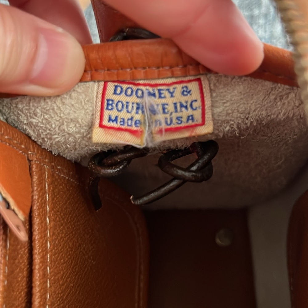 Dooney & Bourke Cream and Brown Satchel - Picture 5 of 6